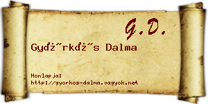 Györkös Dalma névjegykártya